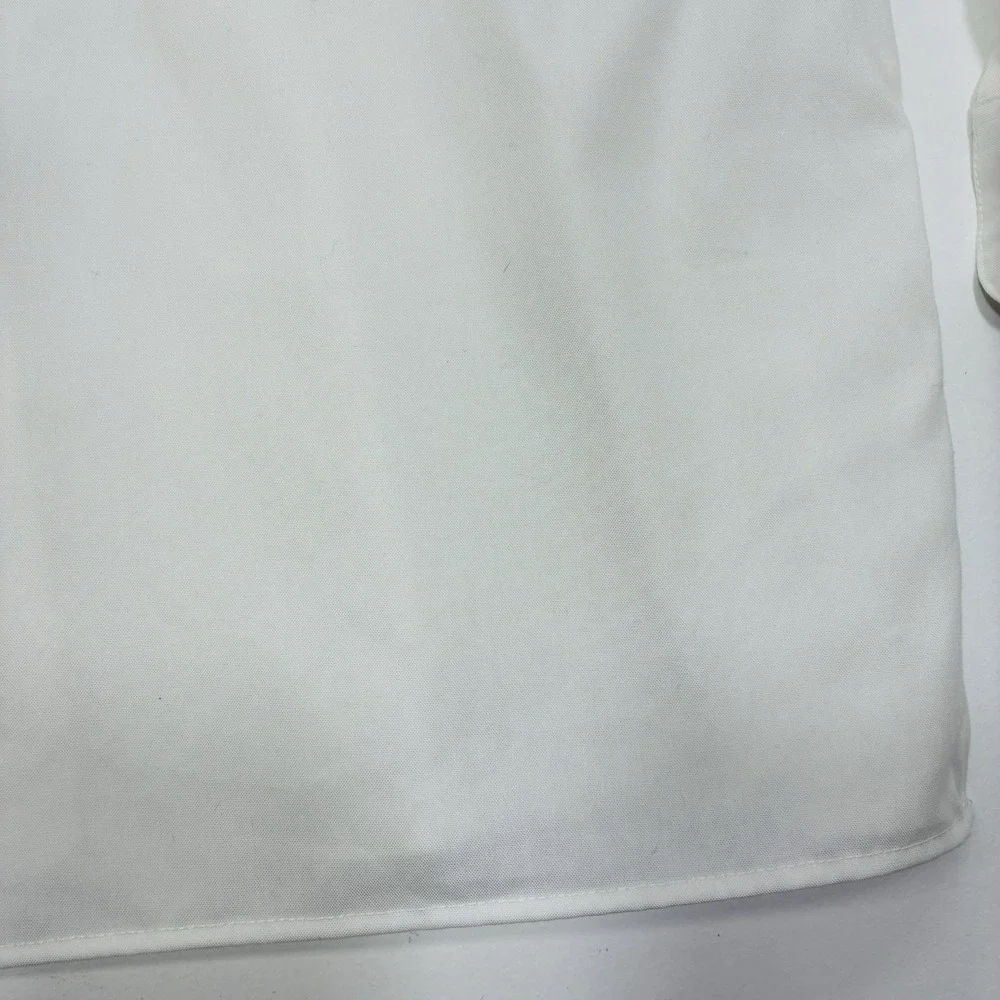 Foxcroft Wrinkle Free White Embroidered Button Shirt Women's Size 12 Classic Fit - Picture 3 of 15